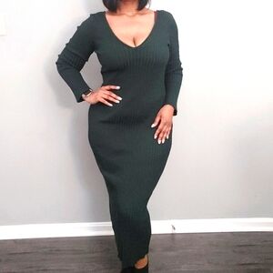 FASHION NOVA kallan knit green dress 2xl